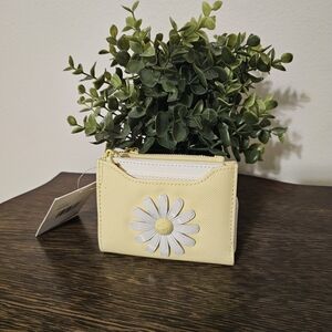 Betsey Johnson Yellow Wallet with White Daisy NWT